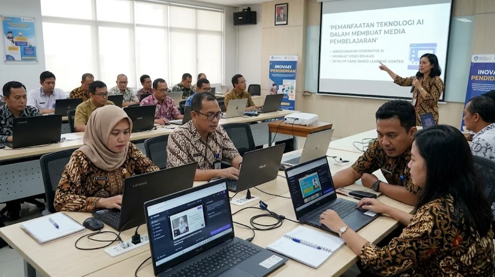 PGRI Aceh Tamiang Gelar Pelatihan Pemanfaatan Teknologi AI untuk Pengembangan Media Pembelajaran